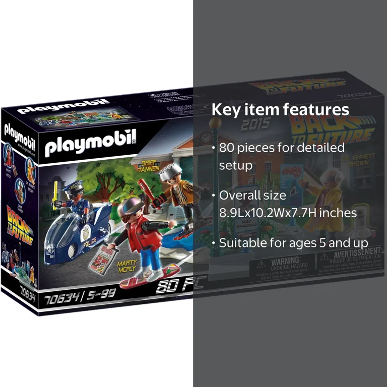 PLAYMOBIL Back to the Future Part II Hoverboard Chase Action