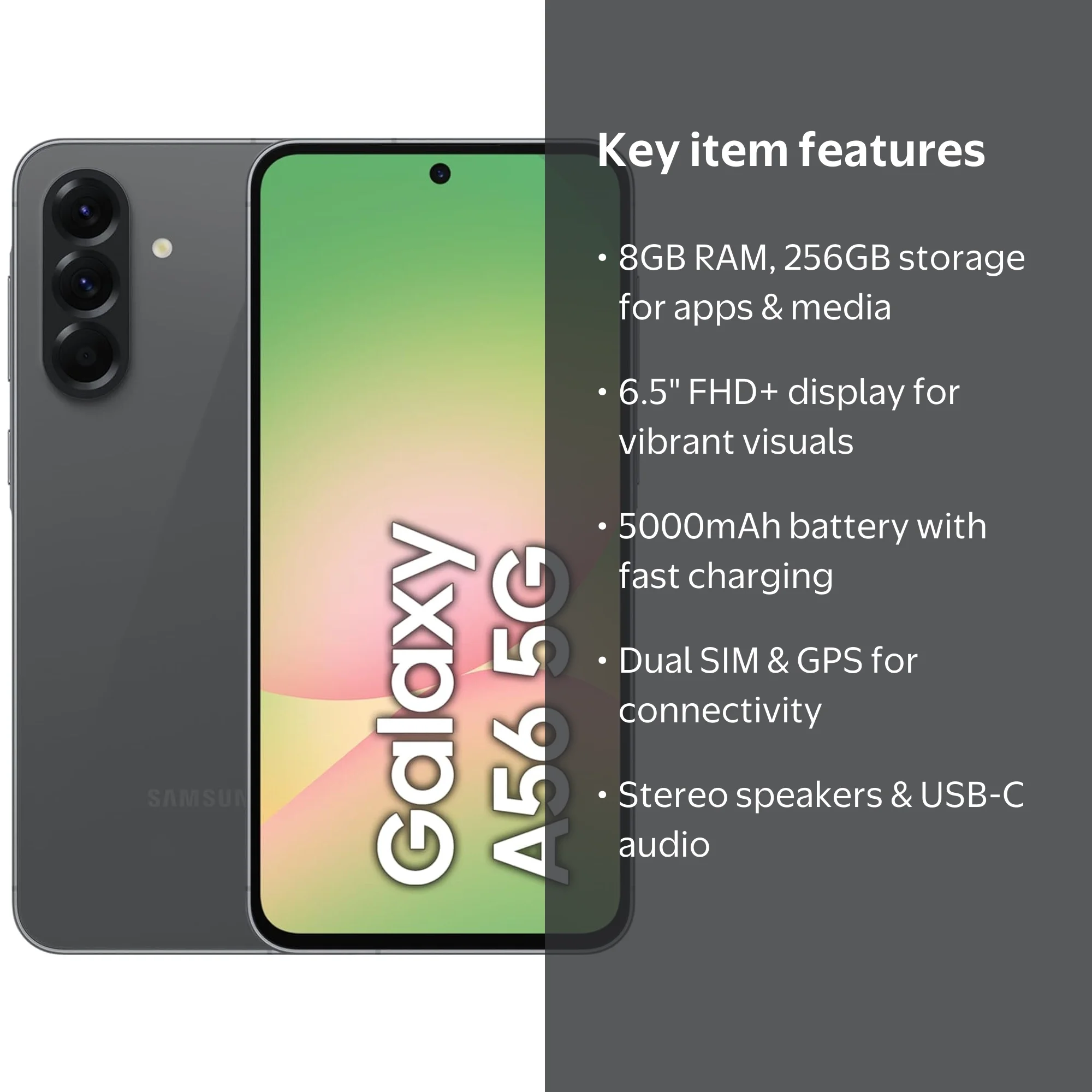 Galaxy A56 5G (8/256) | Smartphones for tech chains - Walmart