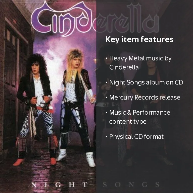 Cinderella - Night Songs - Music & Performance - CD, 1 Disc