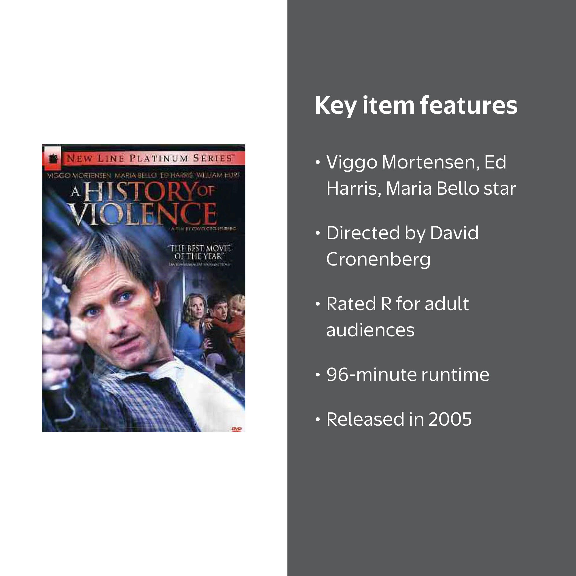 A History of Violence (DVD), New Line Home Video, Action