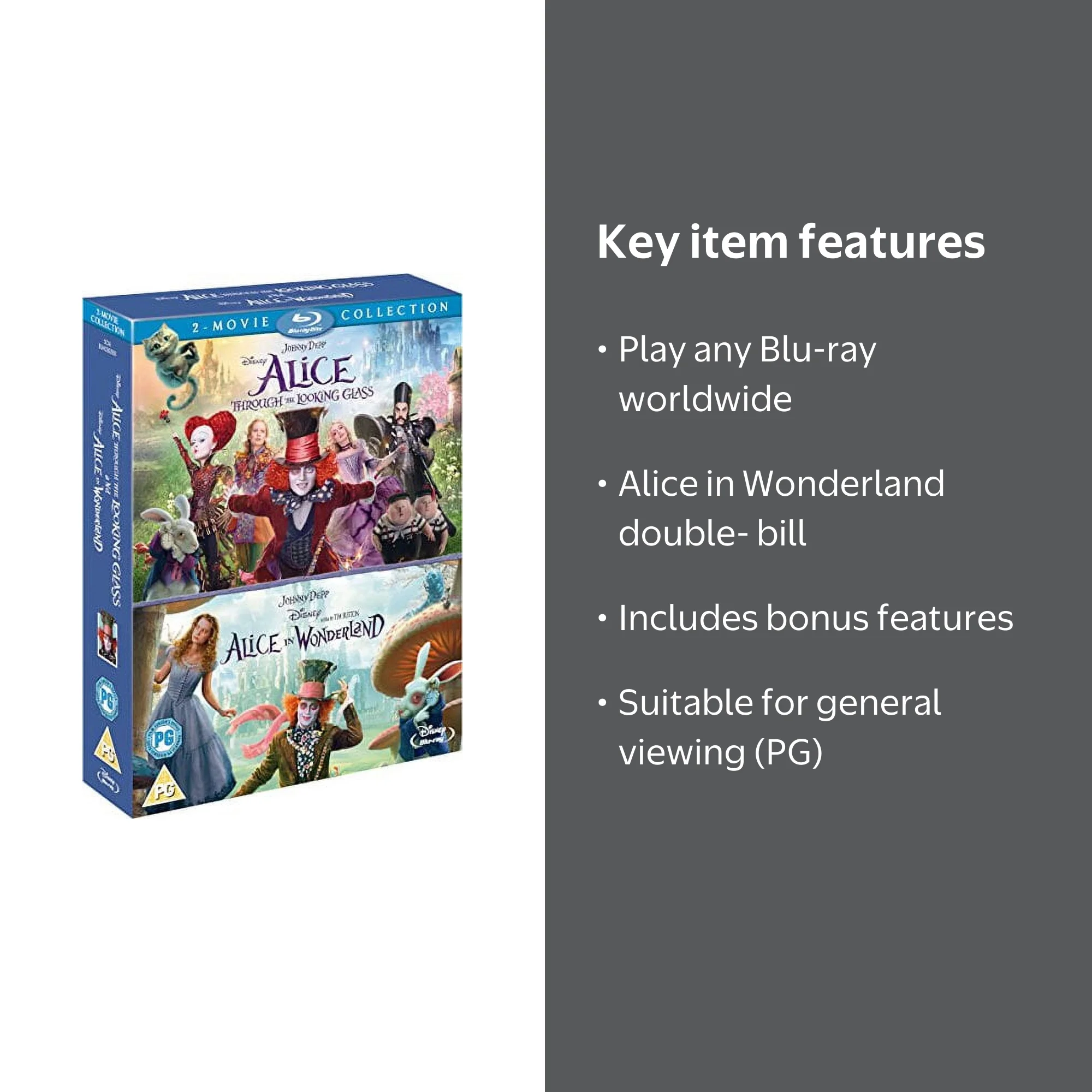 Alice In Wonderland/Alice Through The Looking Glass (Blu-ray