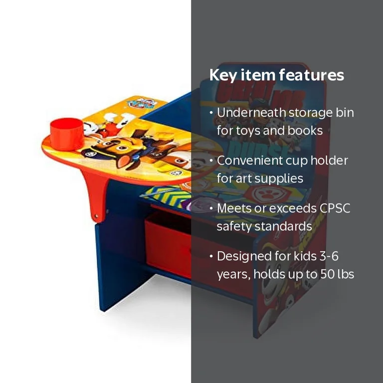 Nick Jr. PAW Patrol Chair Desk with Storage Bin by Delta Children