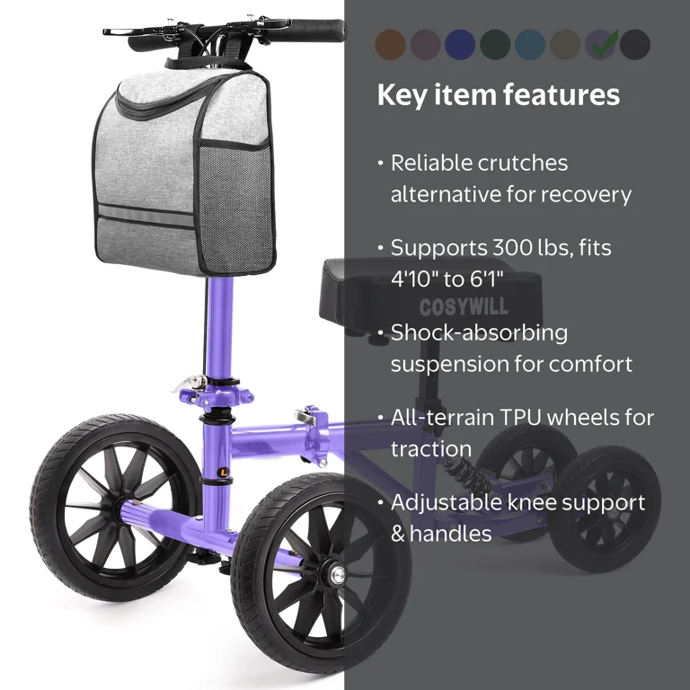 COSYWILL All Terrain Knee Scooter,Knee Walker Scooter for Foot
