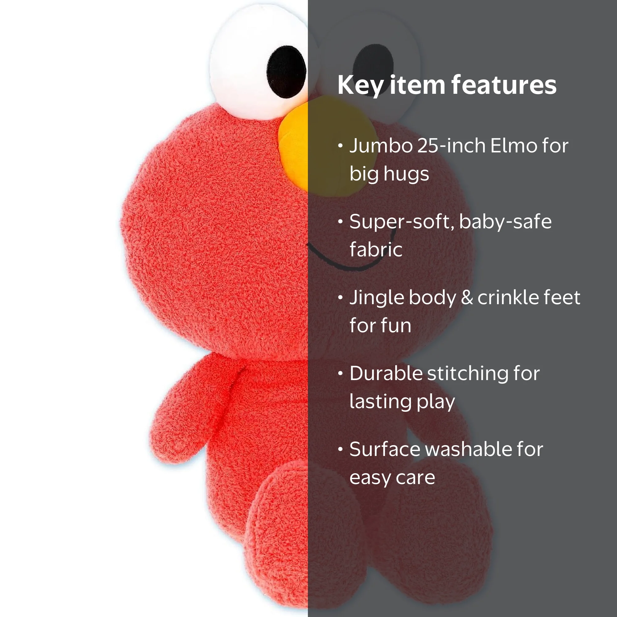 Kids Preferred Elmo Sesame Street Jumbo Stuffed Animal, 25 inches