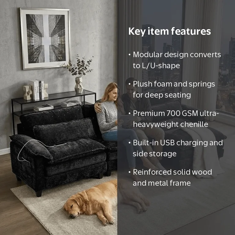 Howcool Cloud Couch Modular Sectional Sofa 3 Seat 113