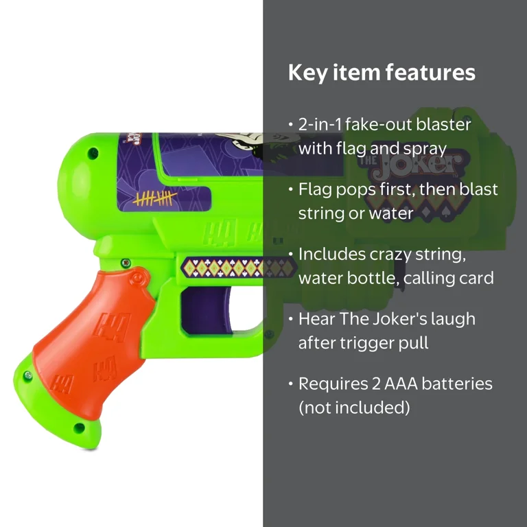 The Joker Prank Shop, 2-in-1 Fake-Out Blaster, Prank Toy with