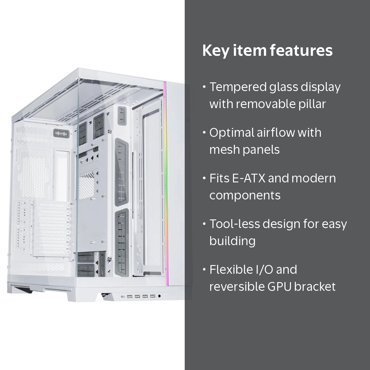 LIAN LI O11 EVO XL, Aluminum/Steel/Glass ATX Tower Gaming Case