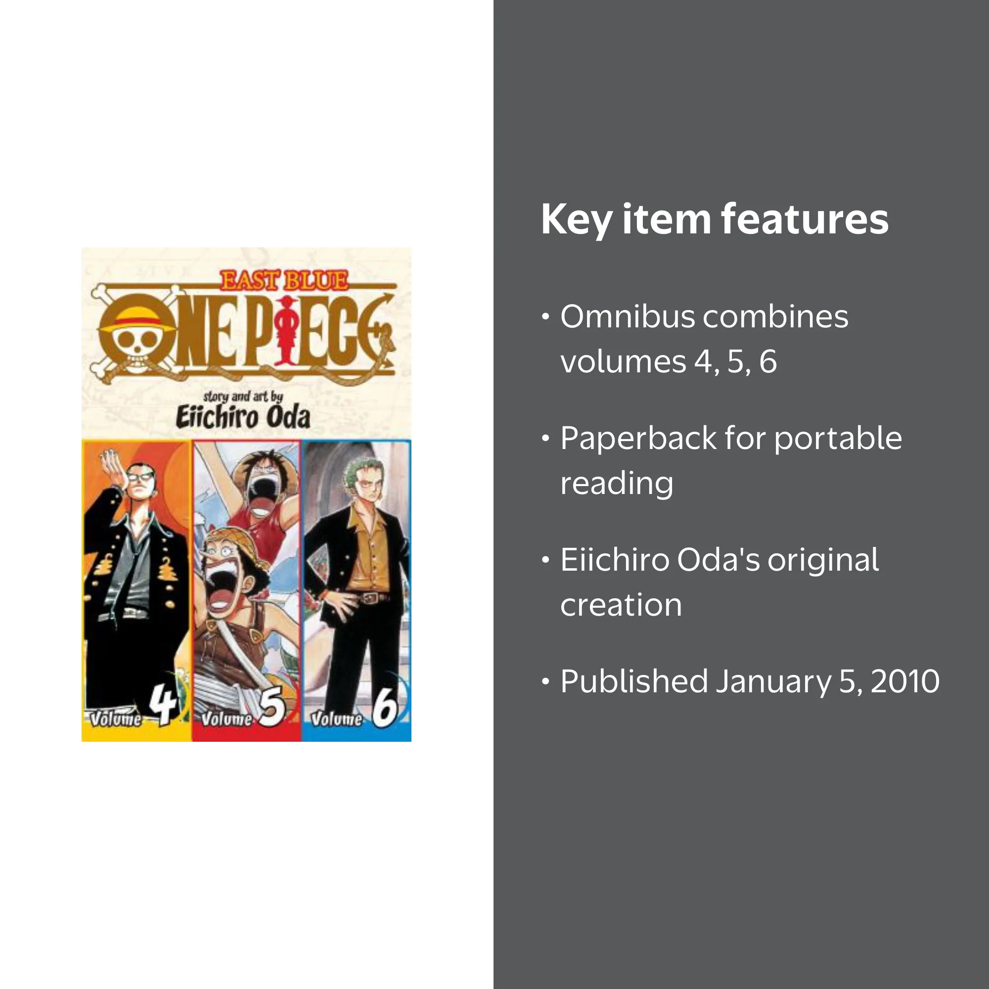 ONE PIECE 2〜6巻 初版 4冊 First Edition One Piece Omnibus Edition, Vol. 2: Includes Vols. 4, 5 And 6