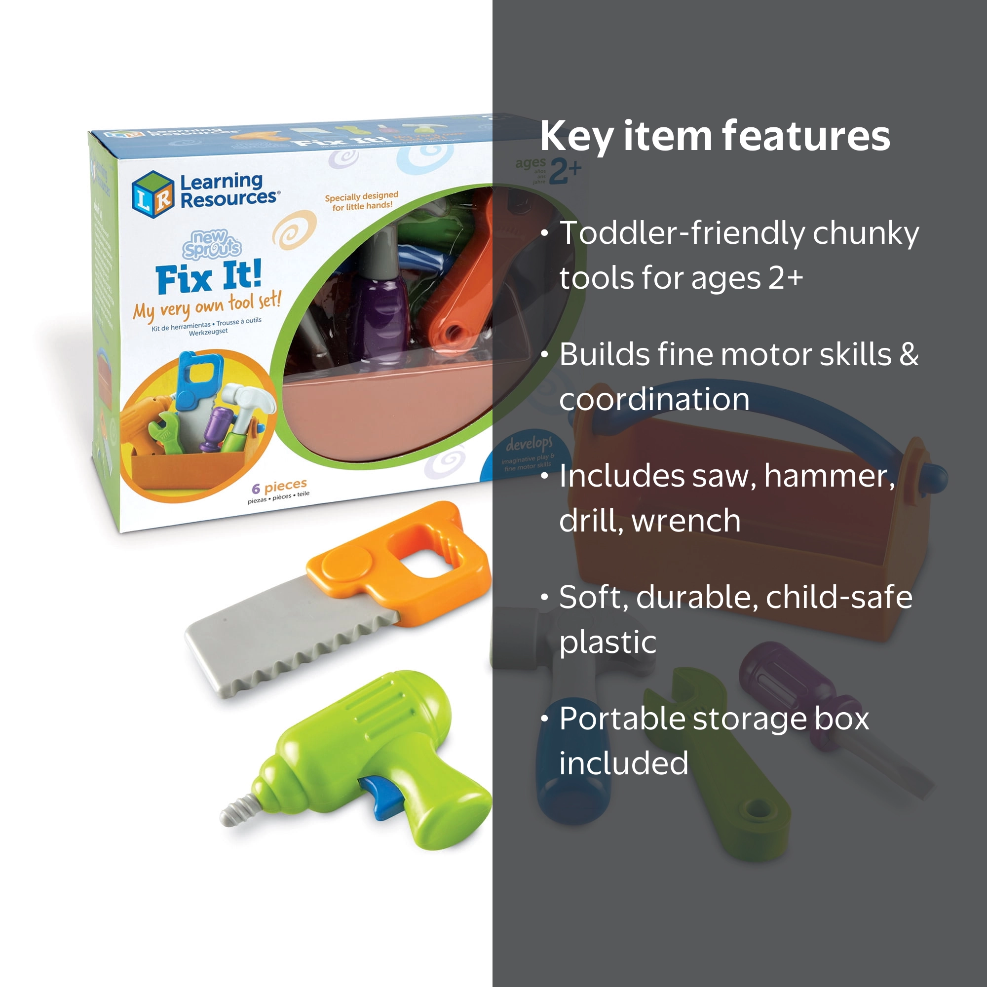 Learning Resources New Sprouts Fix It!, Toddler Fine Motor Tools