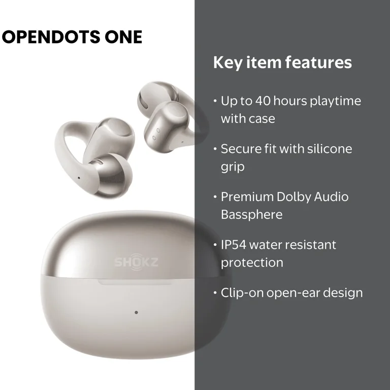 SHOKZ OpenDots ONE - Open-Ear Headphones - Wireless Bluetooth