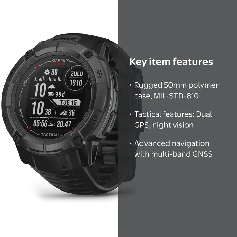 Garmin Instinct 2X Solar Tactical GPS Sport Smartwatch - Walmart.com