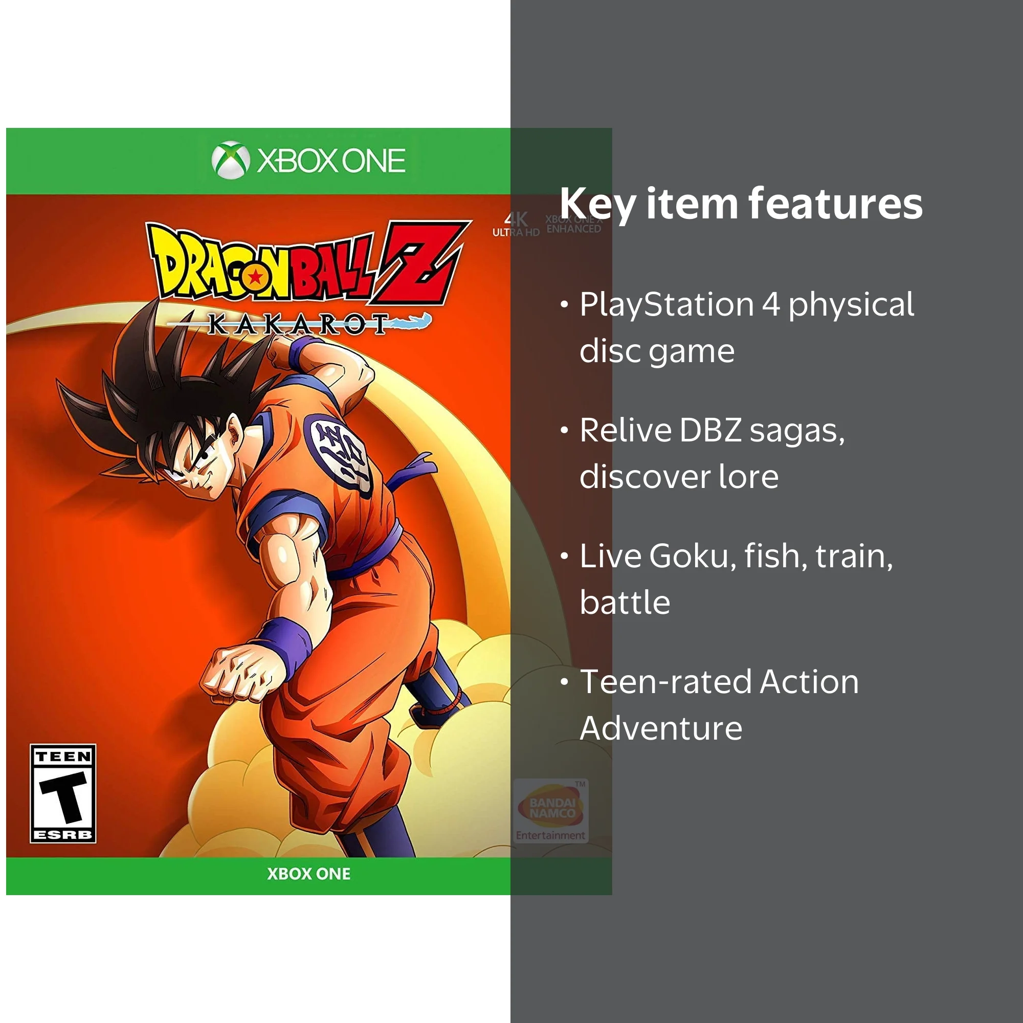 Bandai Namco, Action Adventure Game, DRAGON BALL Z Kakarot, Rated