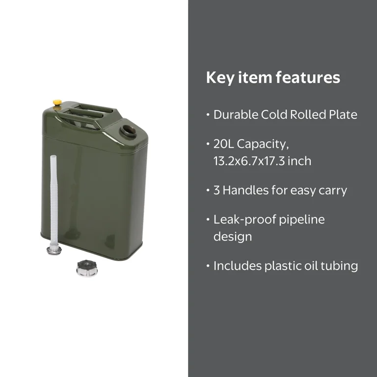 Ktaxon 5-Gallon Gasoline Tank, Portable Jerry Can 20L, Emergency