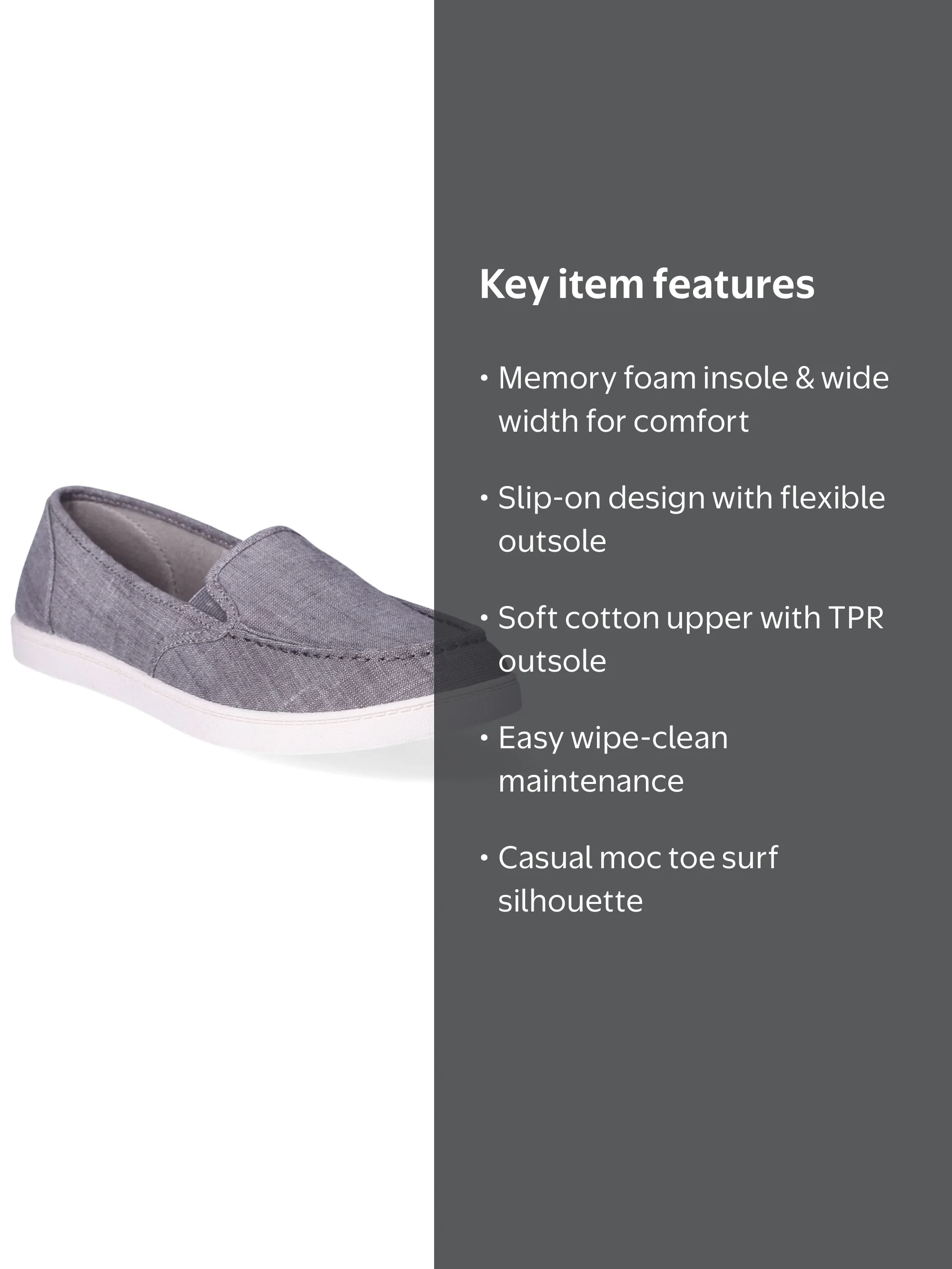 靴 himeFRAY I.D TAW&TOEZerovity Plumpy Time and Tru Women's Moc Toe Surf Sneakers Wide Width Casual Slip
