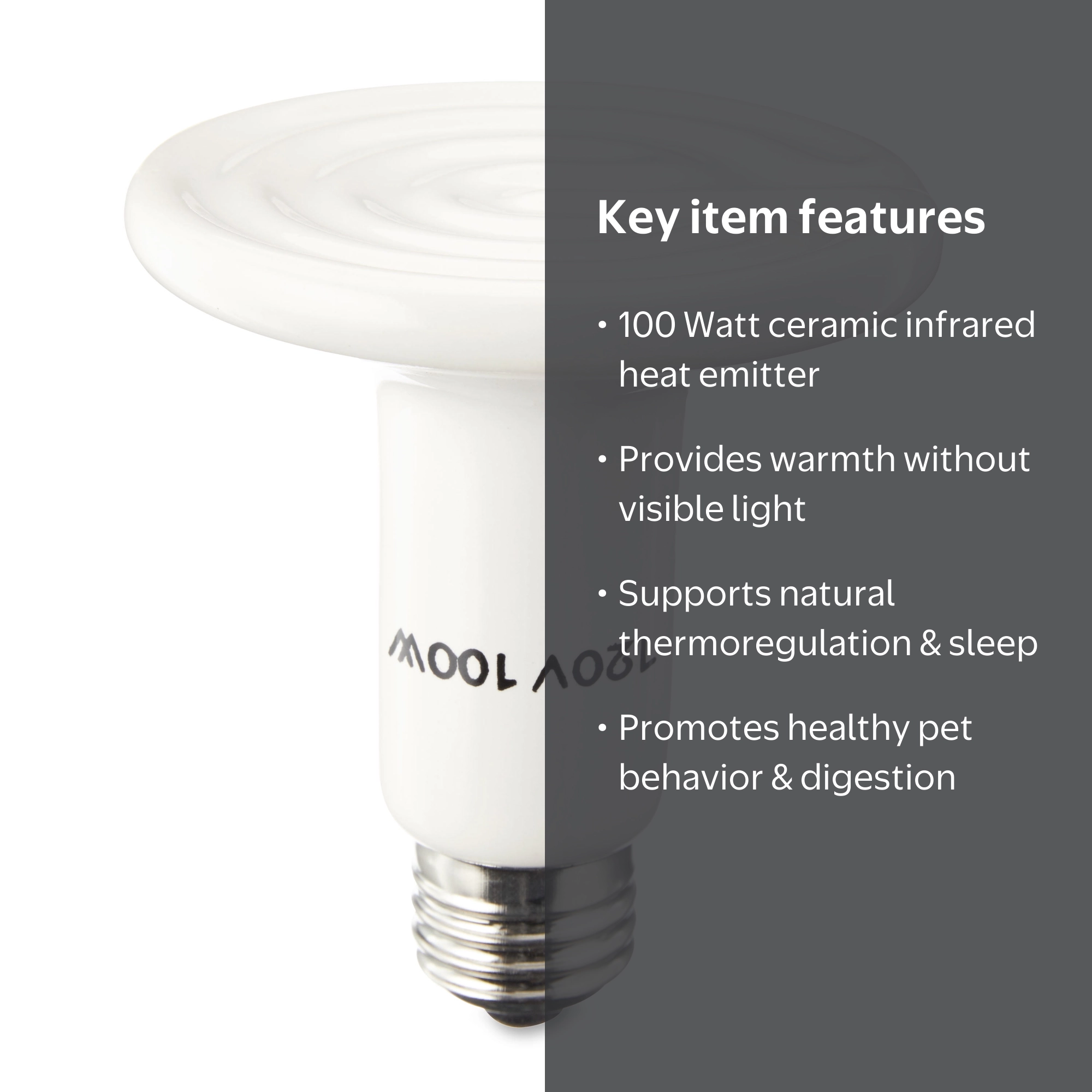 Aqua Culture Ceramic Heat Emitter 100 Watts Non-Light Radiant