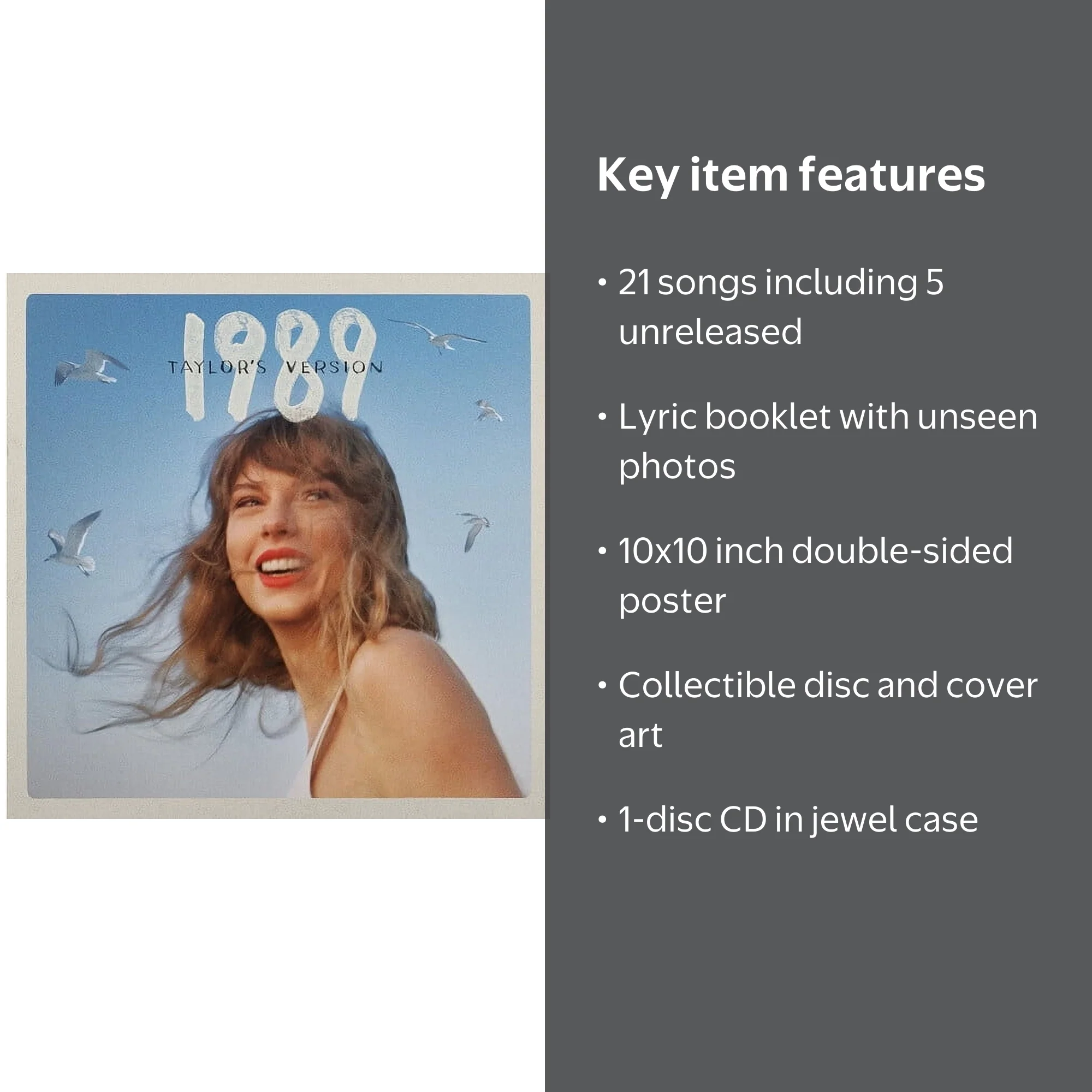 Taylor Swift - 1989 (Taylor's Version) Music CD with Bonus Tracks