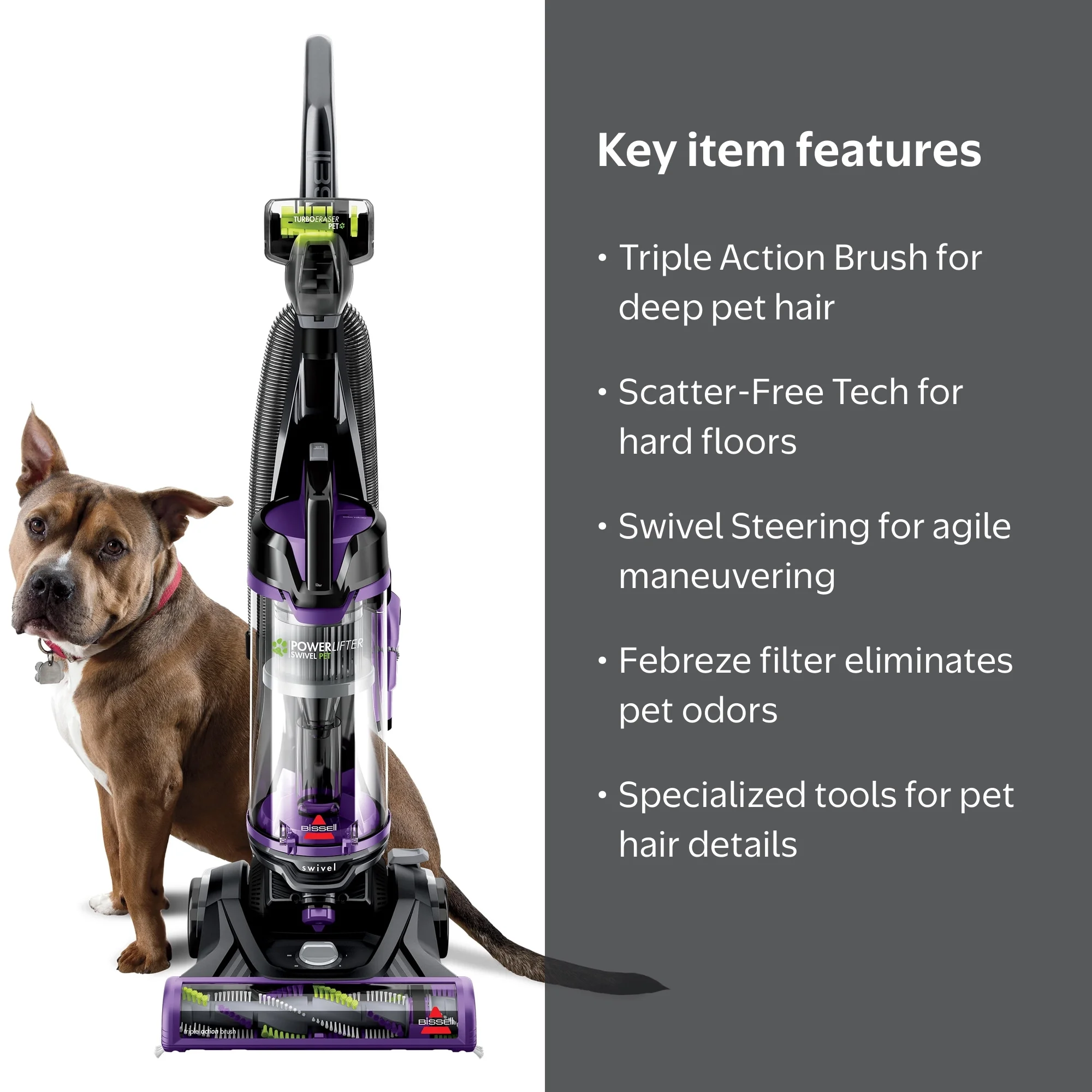 BISSELL Powerlifter Swivel Pet - Bagless Upright Cleaner, Model