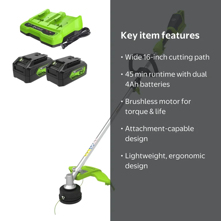 Greenworks 48V (2x24V) 16-Inch Brushless String Trimmer
