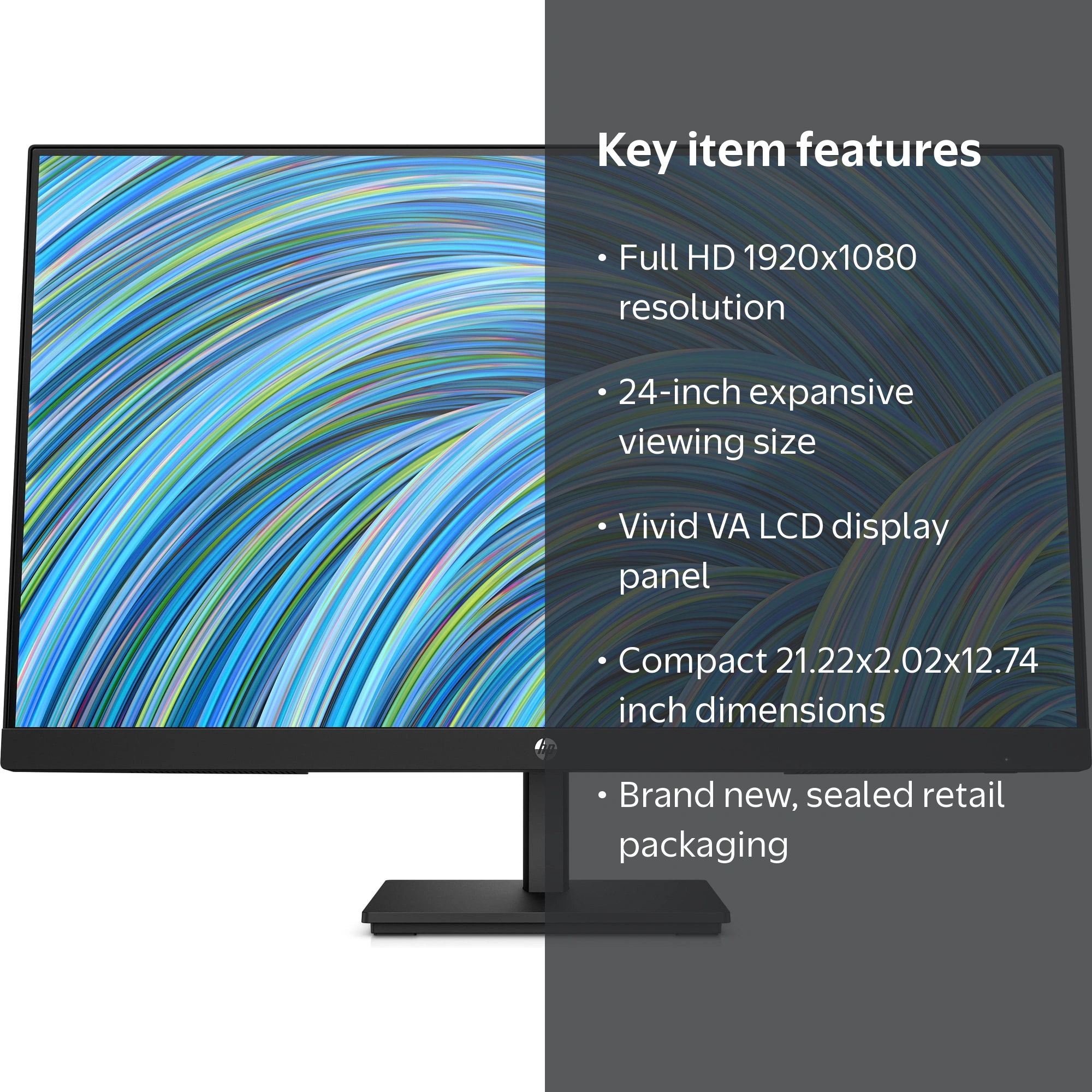 HP, V24v G5 FHD Monitor, 23.8