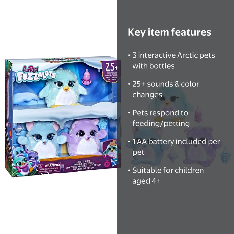 furReal Furry Pet Arctic Pack Color-Change Interactive Toy