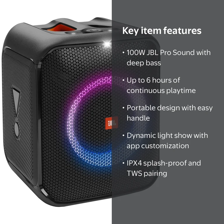 JBL Partybox Encore Essential, Portable Party Speaker, 100W