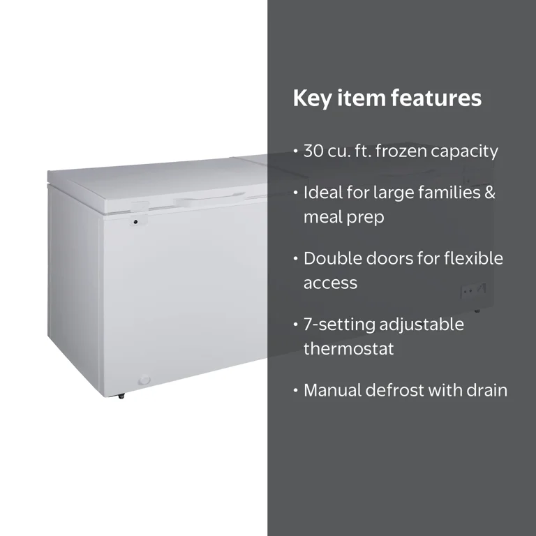 80,90サイズセット⑥ Hamilton Beach, Chest Freezer, 30 Cu Ft, Double Door Large