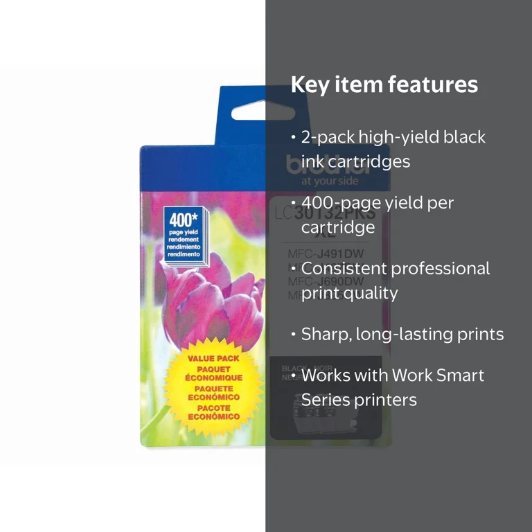 Brother, Ink Cartridge, LC30132PKS 2-Pack High-yield Black
