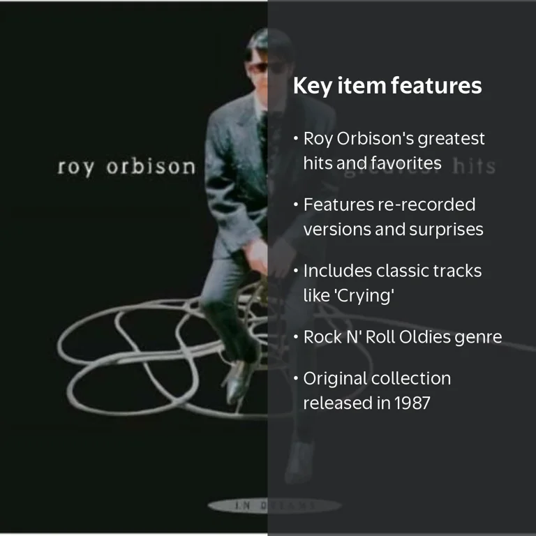 Sony Music, CD, In Dreams Greatest Hits, Roy Orbison - Walmart.com