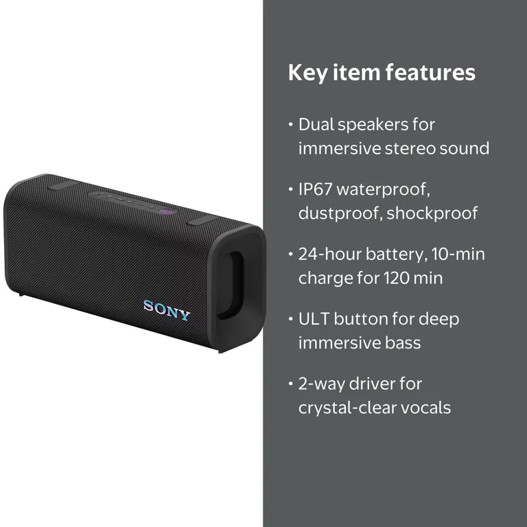 Sony SRSULT30/B ULT Field 3 Wireless Portable Bluetooth Speaker