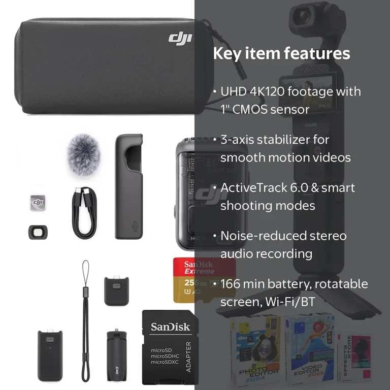 DJI Osmo Pocket 3 Creator Combo Bundle with Clip-On Transmitter
