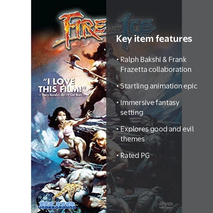 eOne, Digital Video Disc, Fire and Ice PG, Fantasy Animation
