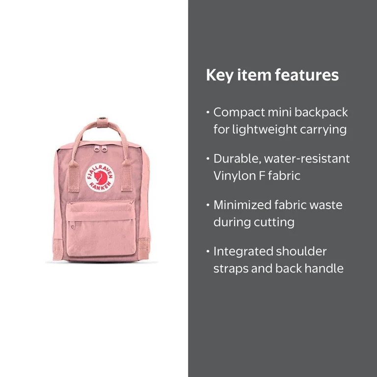 Fjallraven kanken mini backpack selections (pink) - Walmart.com