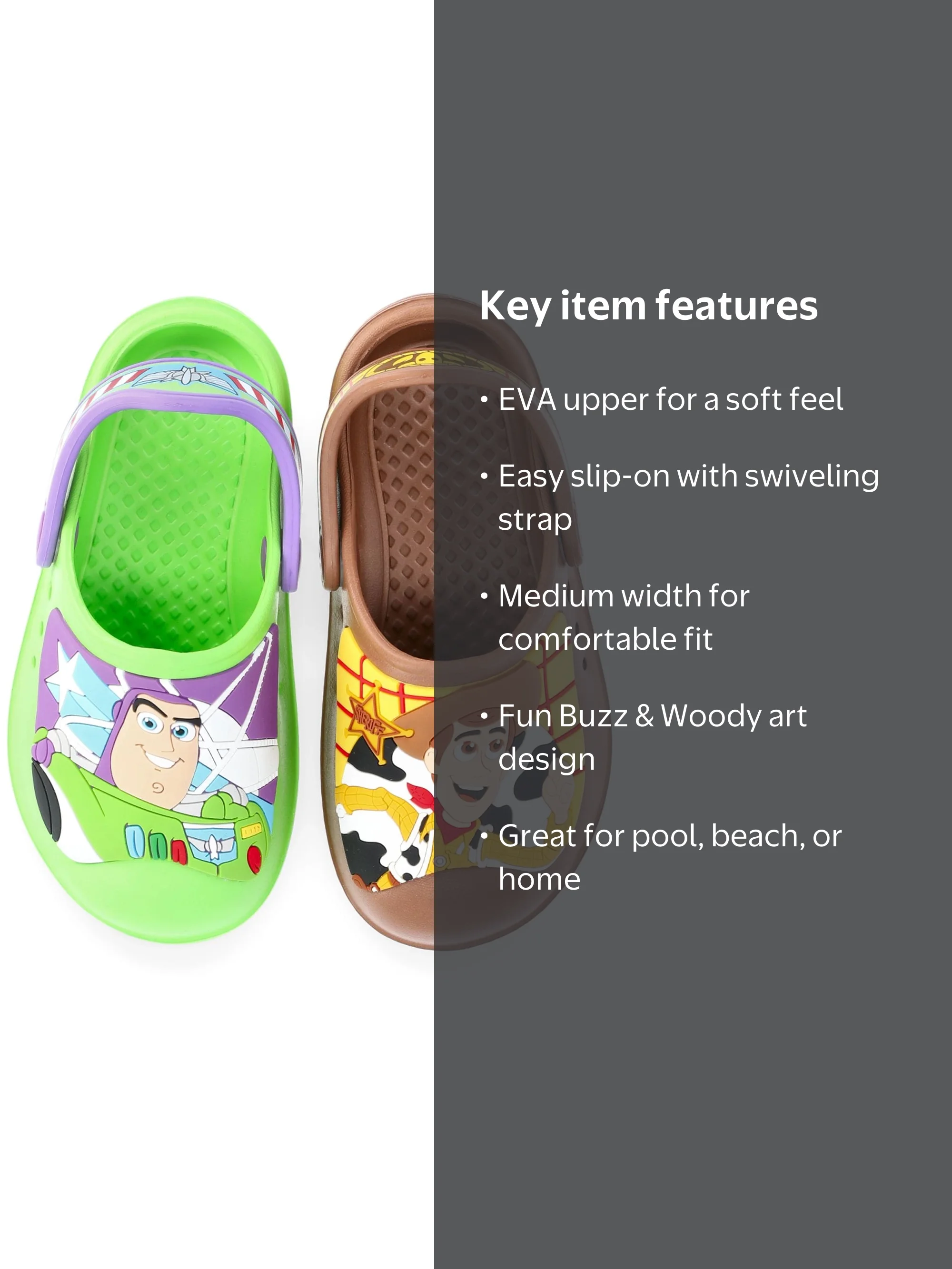 Disney Pixar Toy Story Toddler Boys Buzz and Woody Clogs - Walmart.com