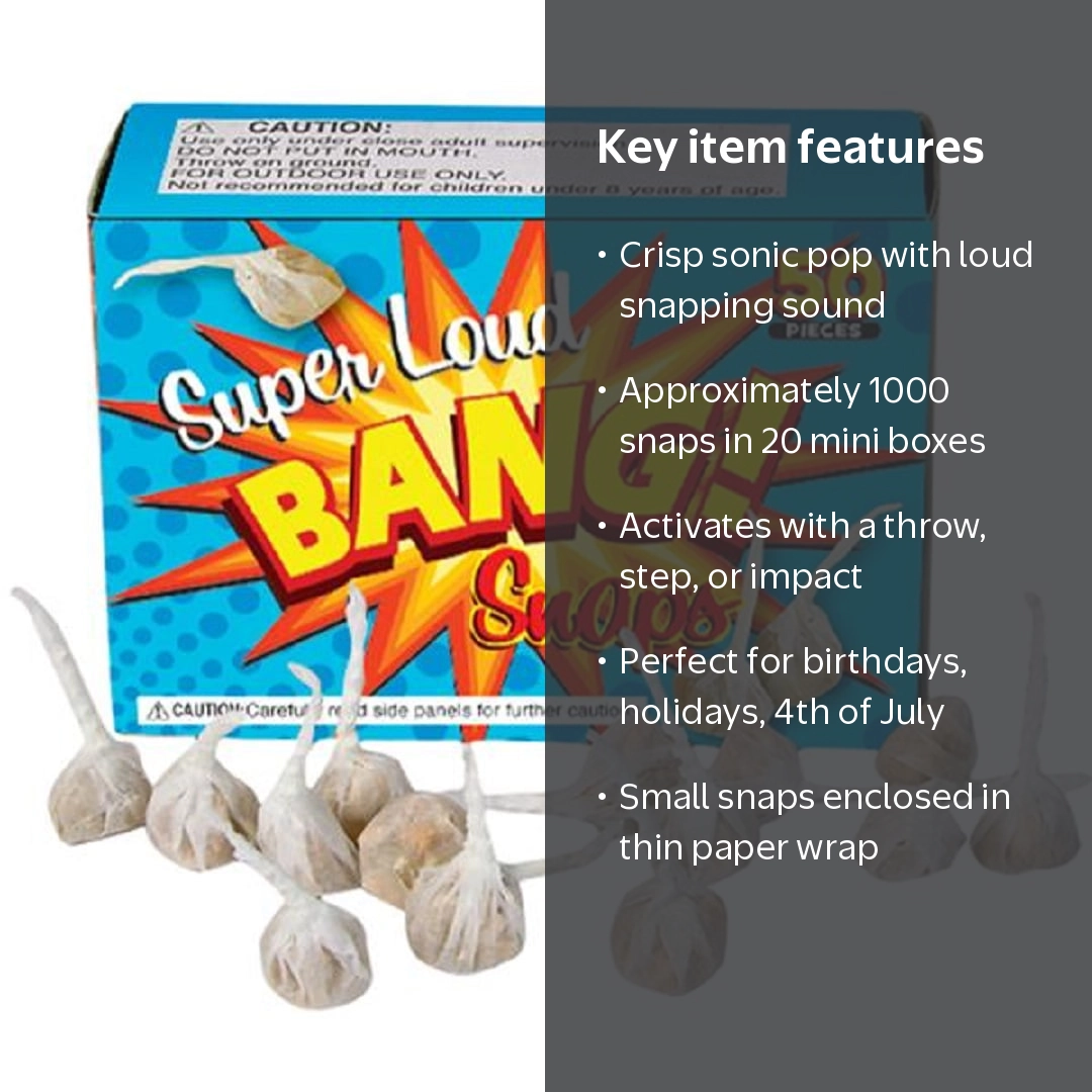 Nicky Bigs Novelties 1000 Bang Party Snaps Snap Pop Pop Snapper