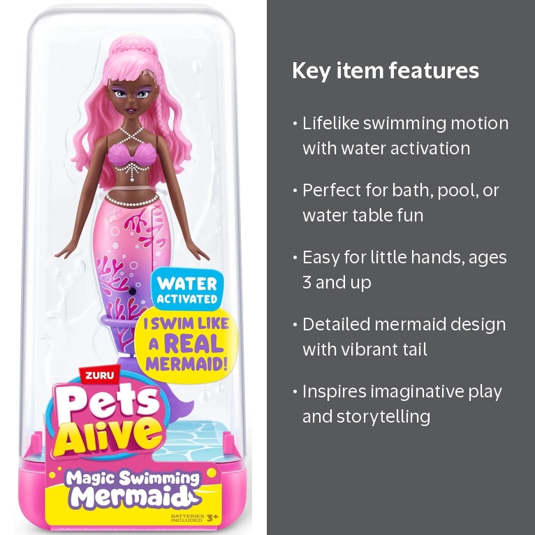 Pets Alive Magic Swimming Mermaid Fig [Pink and Purple] - Walmart.com