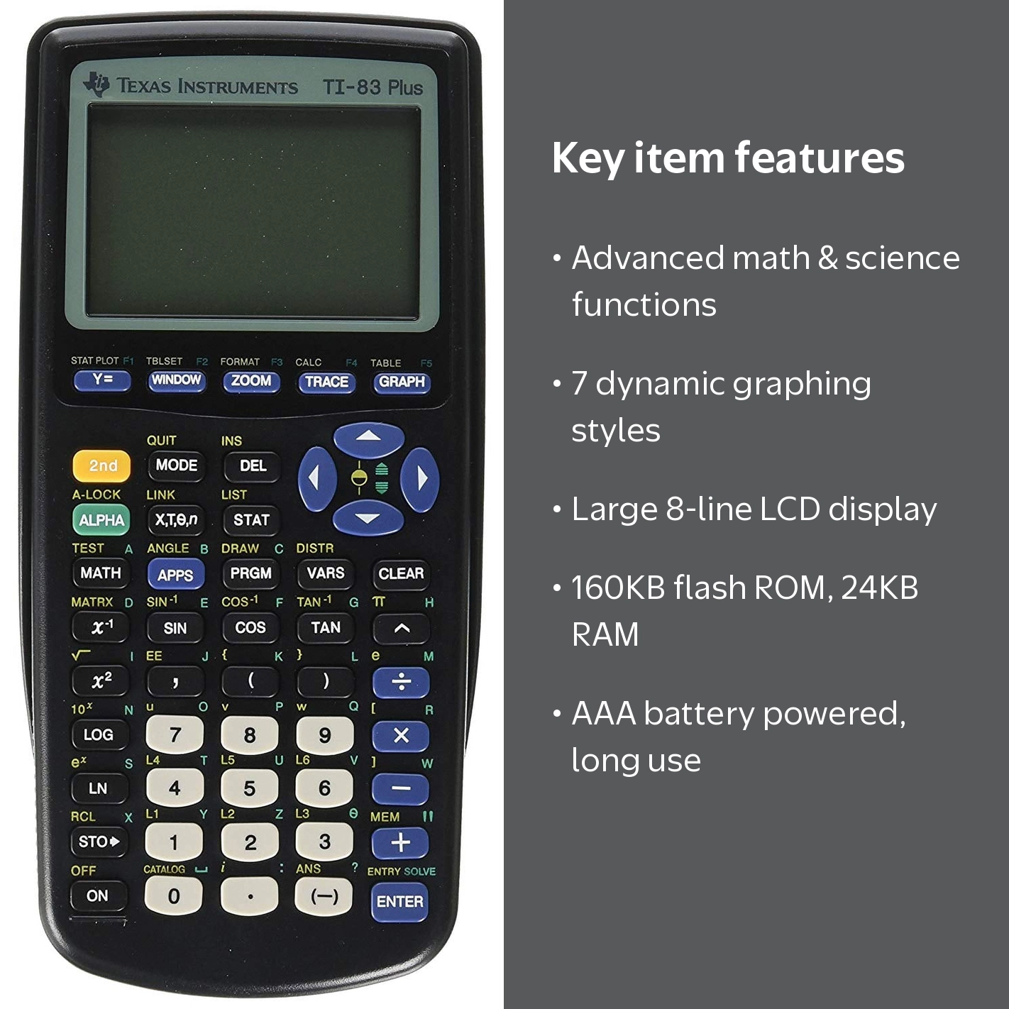 Texas Instruments TI-83 Plus Programmable Graphing Calculator