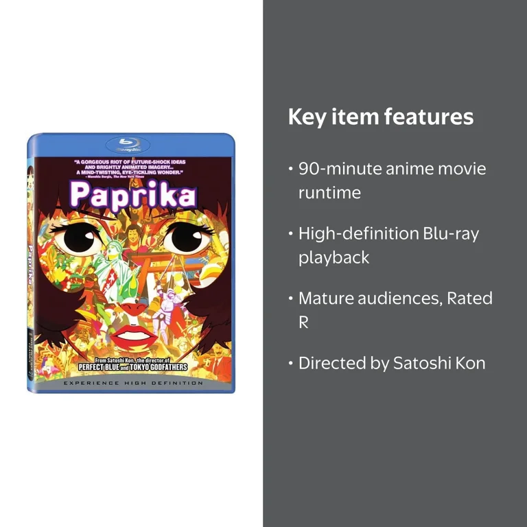 Sony Pictures Entertainment, Blu-ray, Paprika, Animation R Rated