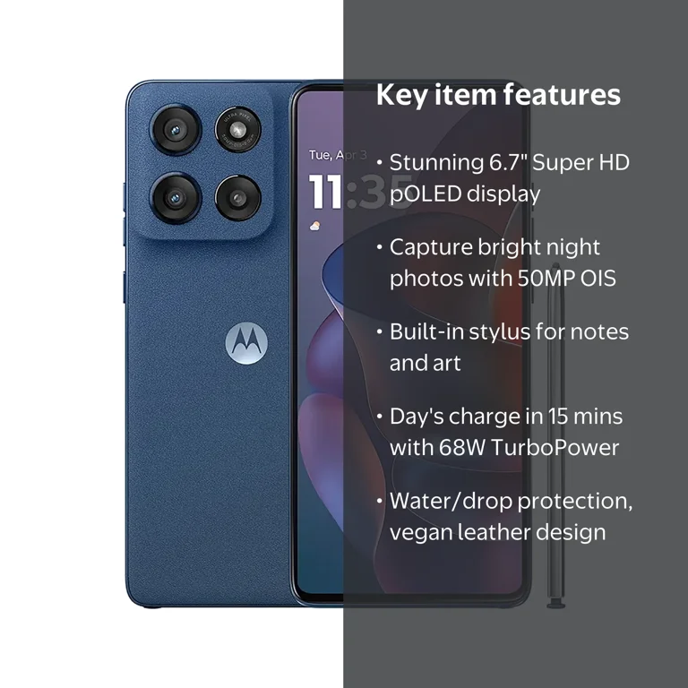 Total Wireless Motorola Moto g Stylus 2025, 5G, 128GB, Blue