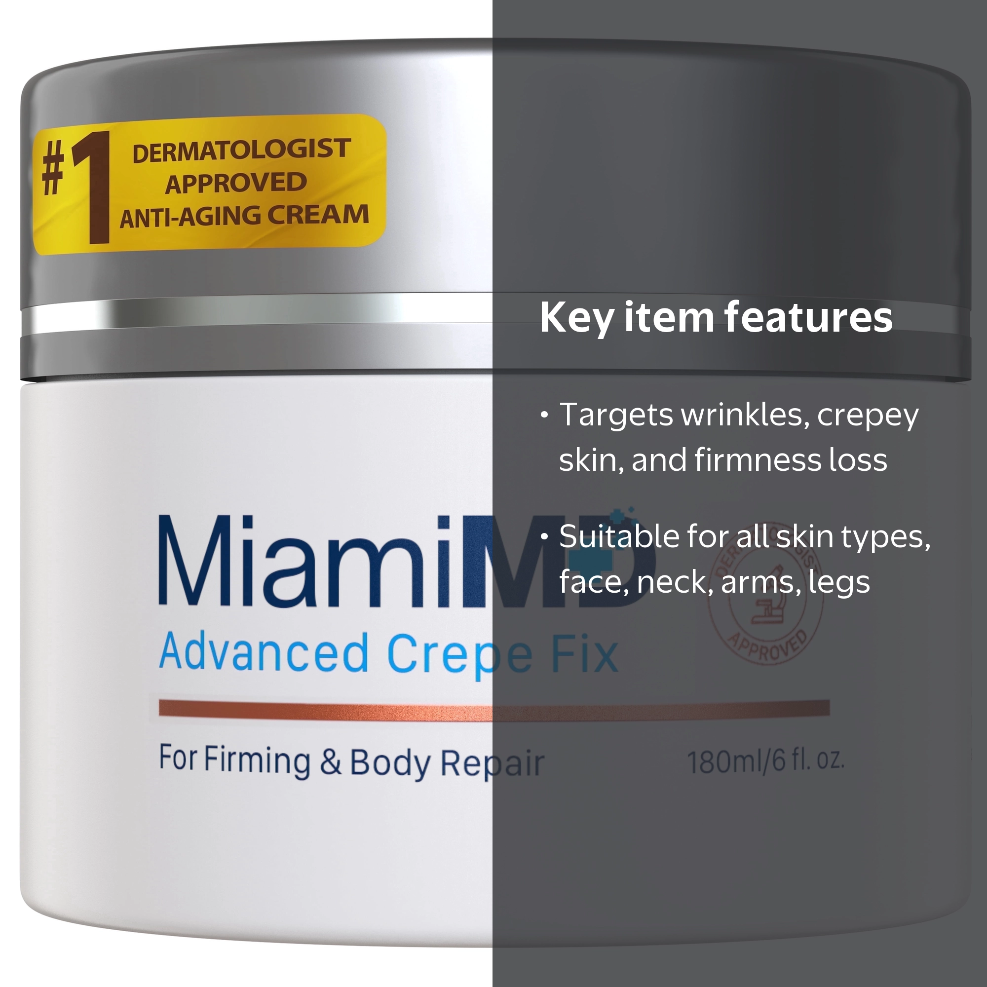 MiamiMD, Skin Firming Cream, 6 fl oz, For Face and Neck - Walmart.com
