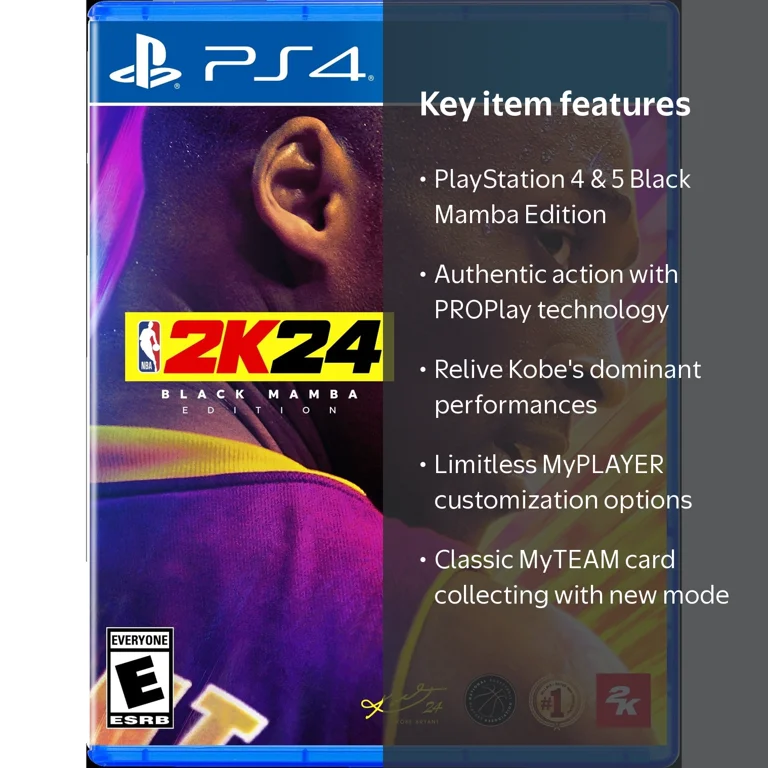 Walmart Exclusive: NBA 2K24 Black Mamba Edition, PlayStation 4