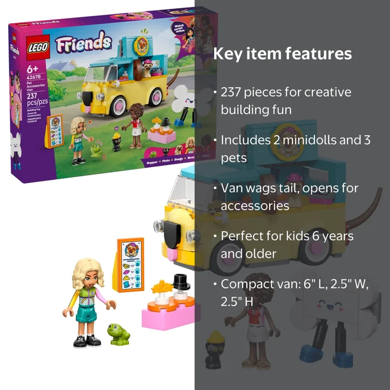 LEGO, Pet Accessories Van, 42678, Pretend Play Set for Kids