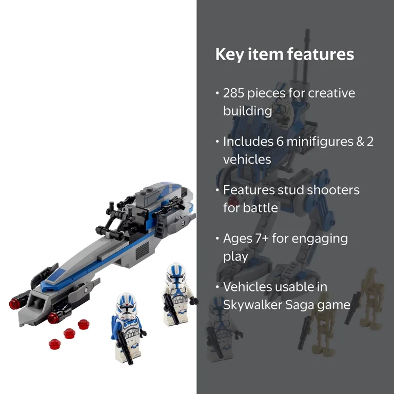 LEGO, Star Wars 501st Legion Clone Troopers, 285 Pieces, Vehicles