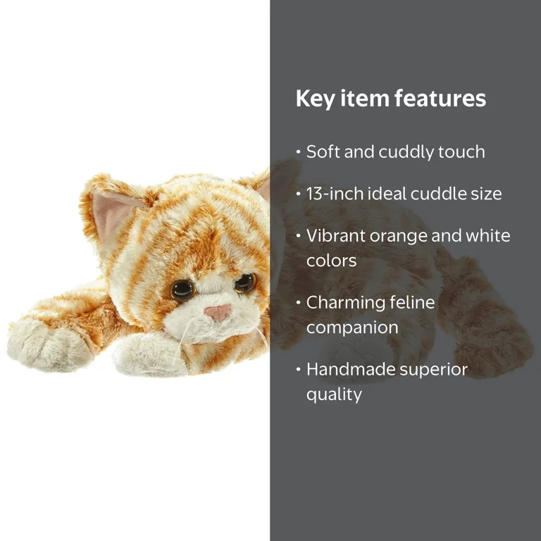 Ty Classic Cobbler Cat Stuffed Animal Plush Toy in Orange and