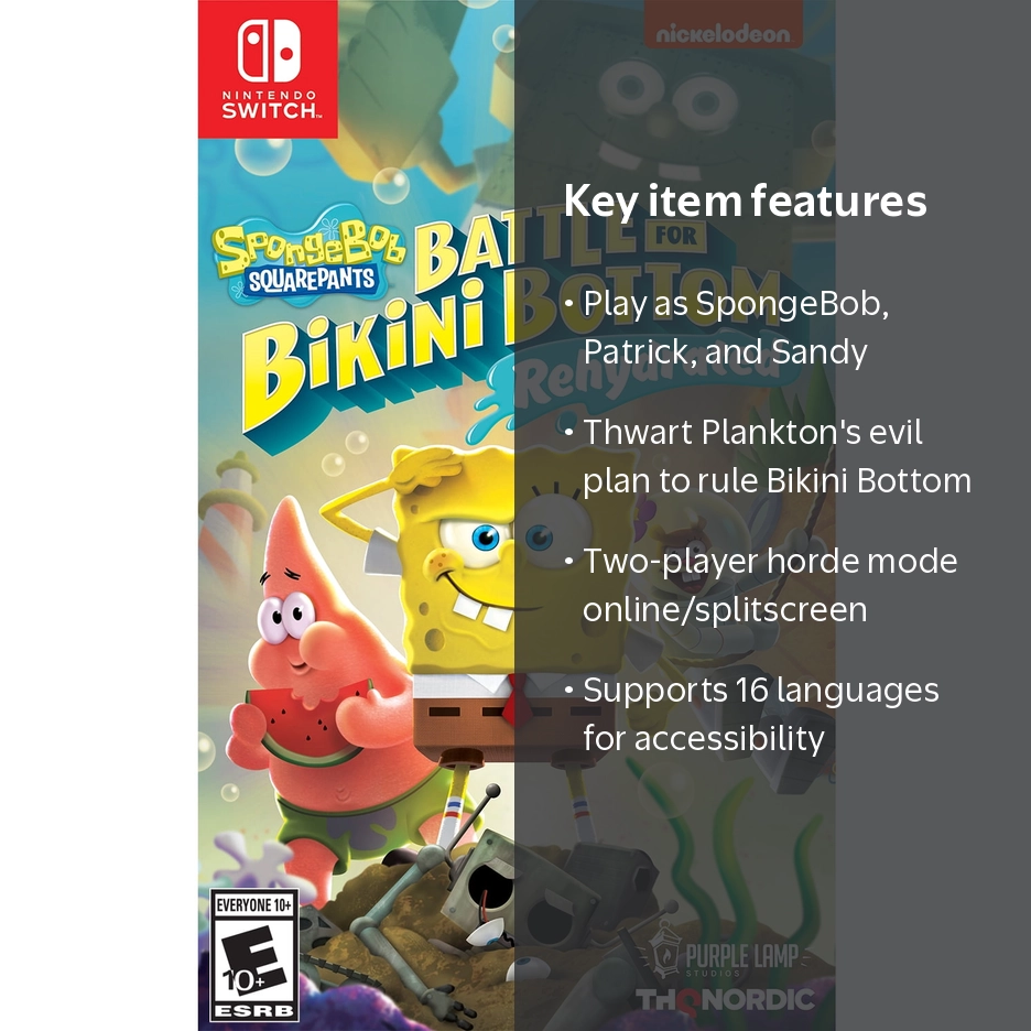 THQ Nordic, Video Game, Spongebob Squarepants: Battle for Bikini