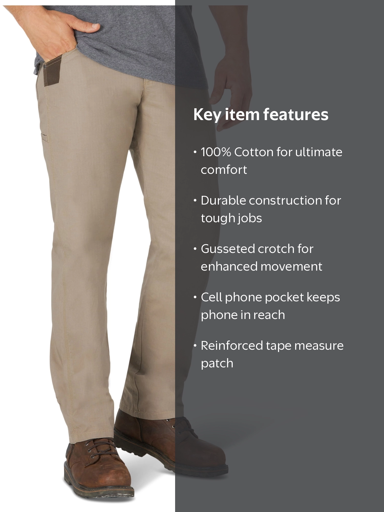 Wrangler Men's Workwear Technician Pant, Durable Workwear