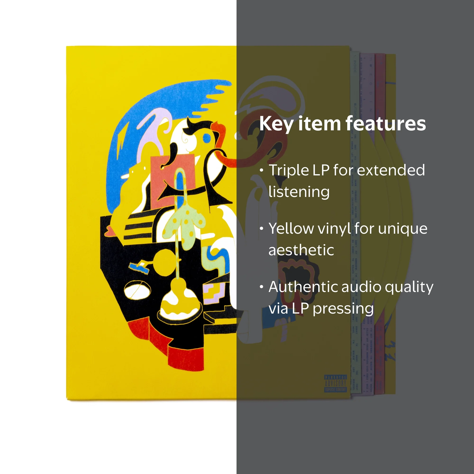Mac Miller, Faces - Music & Performance Vinyl, Triple yellow 12