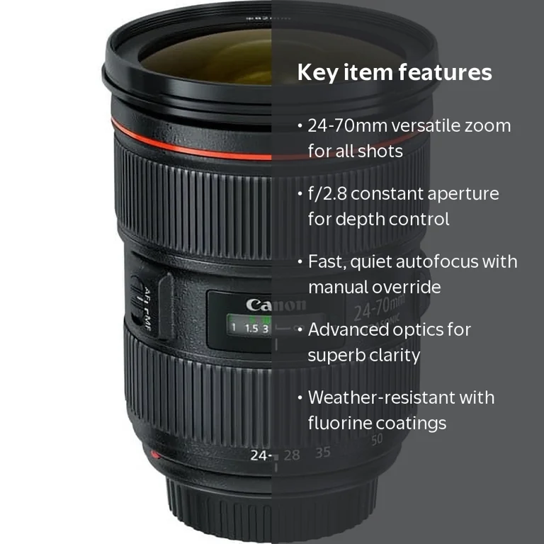 Canon EF 24-70mm F2.8L II USM Zoom Lens - Walmart.com