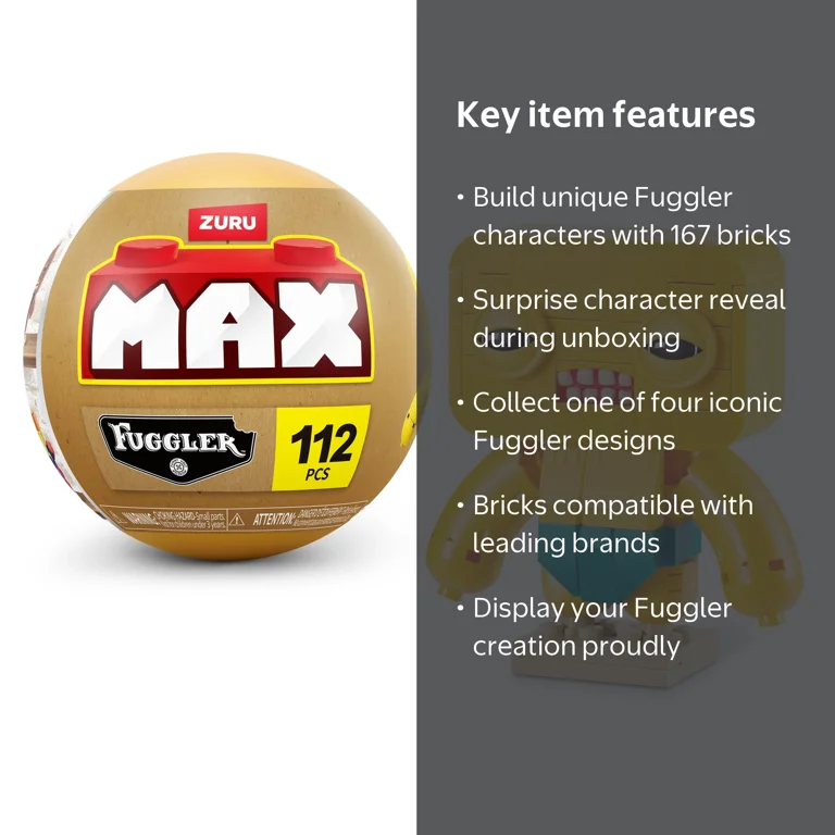 Max Build More Fuggler Collection, Mr Buttons, Building Brick Set