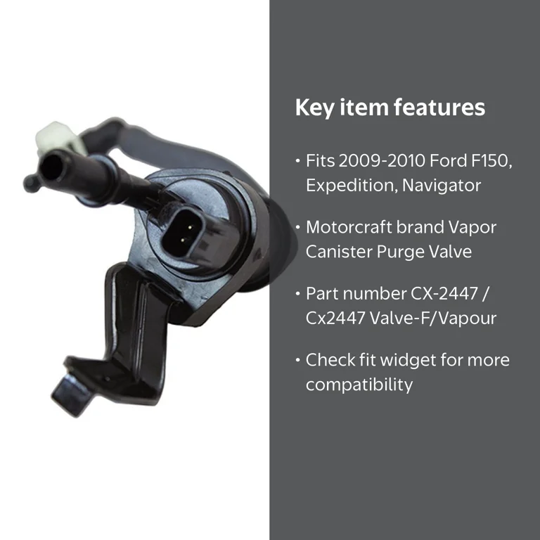 Motorcraft Vapor Canister Purge Valve CX-2447 Fits select: 2009