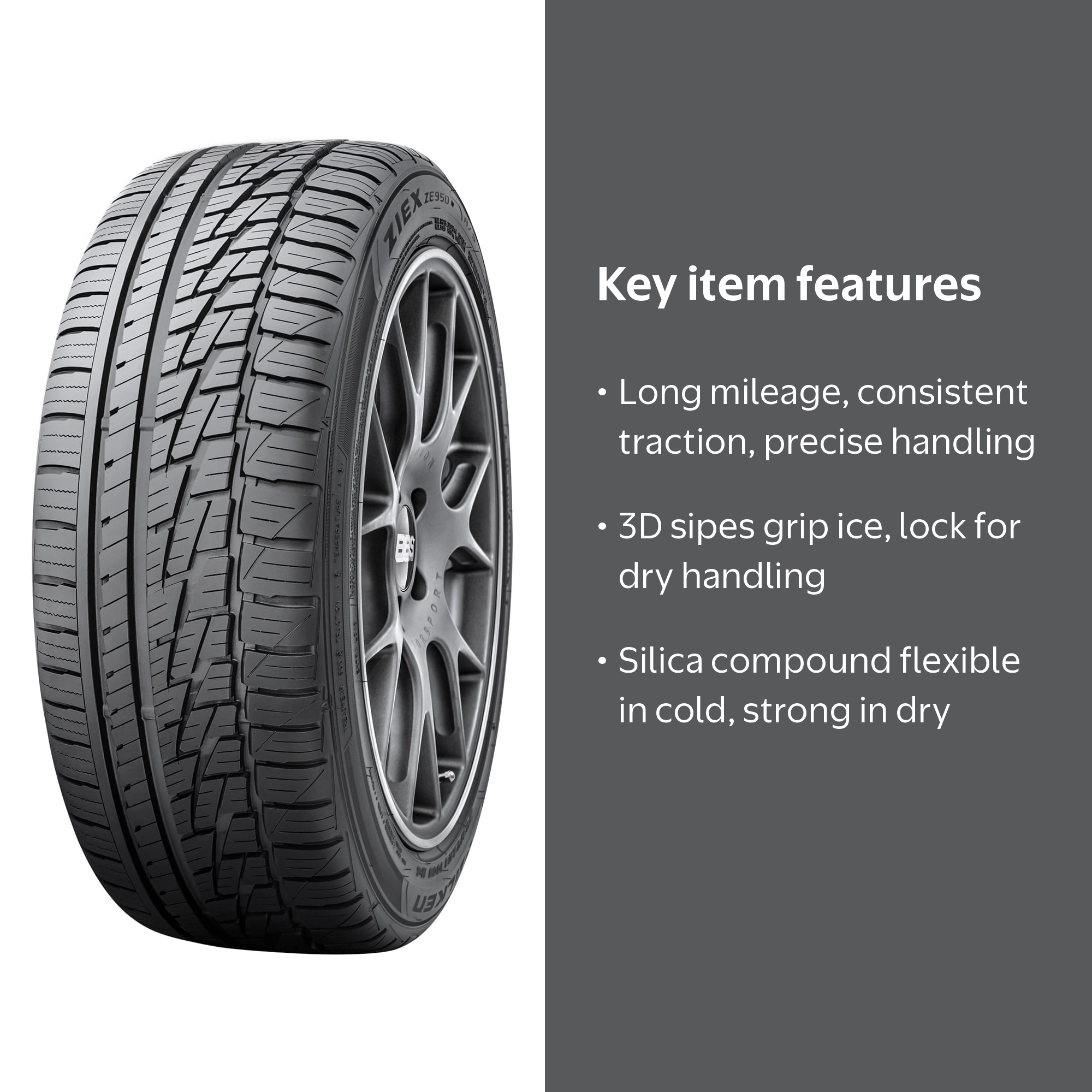 Falken Ziex ZE950 A/S UHP All Season 215/55R17 94W Passenger Tire